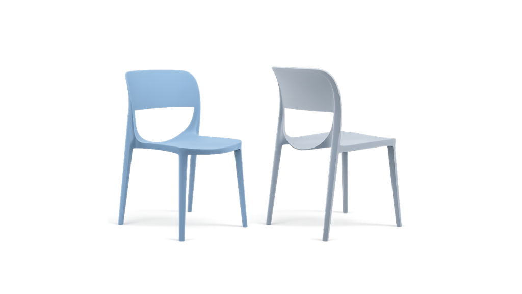 silla moderna plastica pp polipropileno para espacios comerciales restaurantes comedor apilable xawar Guatemala apoyabrazos brazos modus novex Cemaco epa Kalea innovación Herman miller diseño nardi