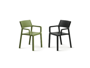 silla moderna plastica pp polipropileno para espacios comerciales restaurantes comedor apilable xawar Guatemala apoyabrazos brazos modus novex Cemaco epa Kalea innovación Herman miller diseño